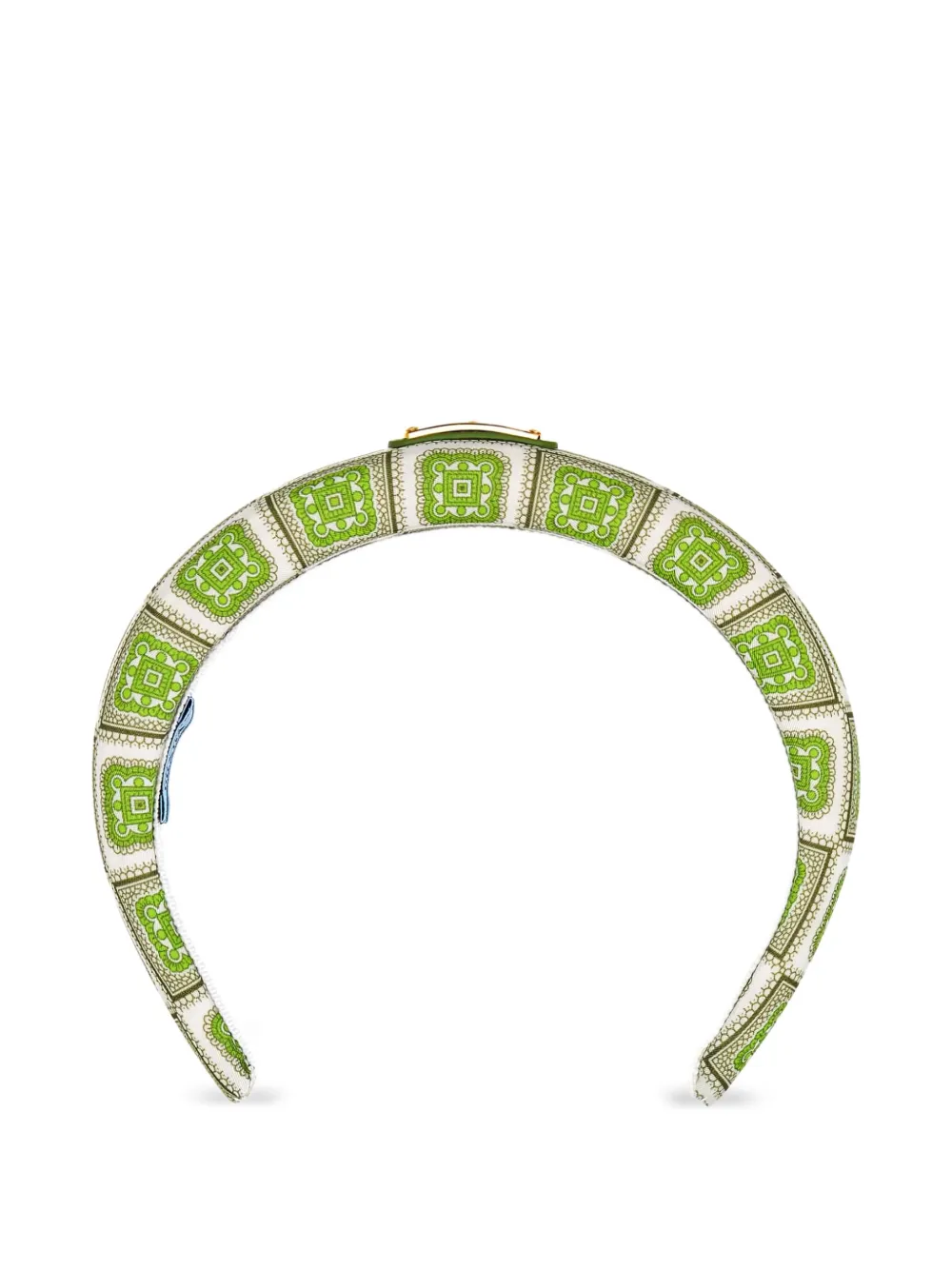 Prada geometric-pattern headband Groen