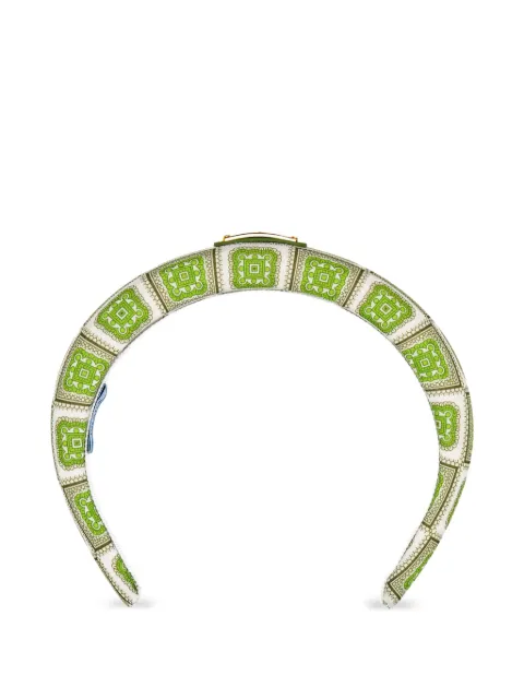 Prada geometric-pattern headband