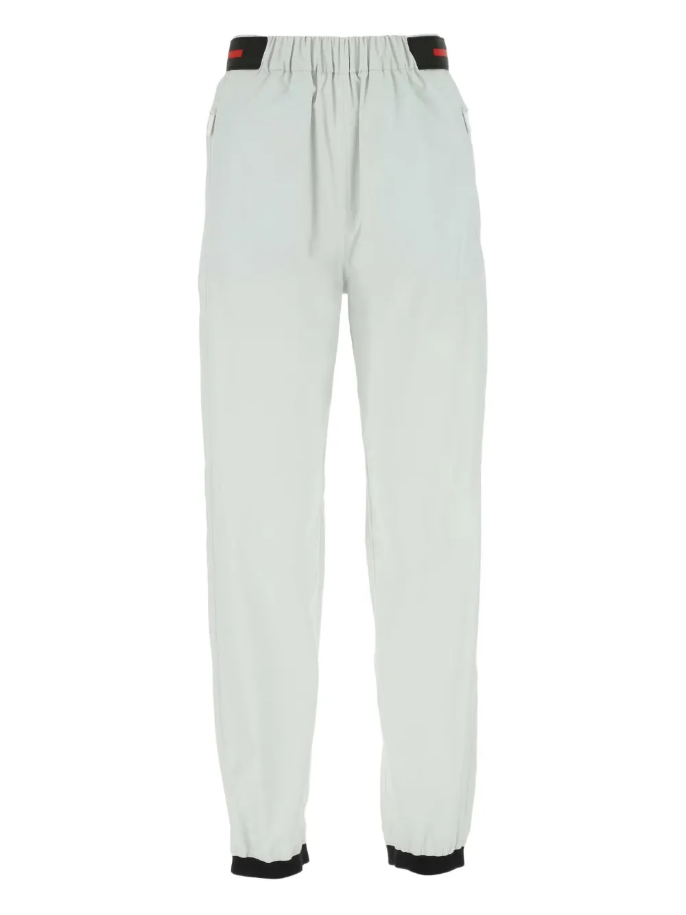 Prada elastic-waistband straight-leg trousers Wit