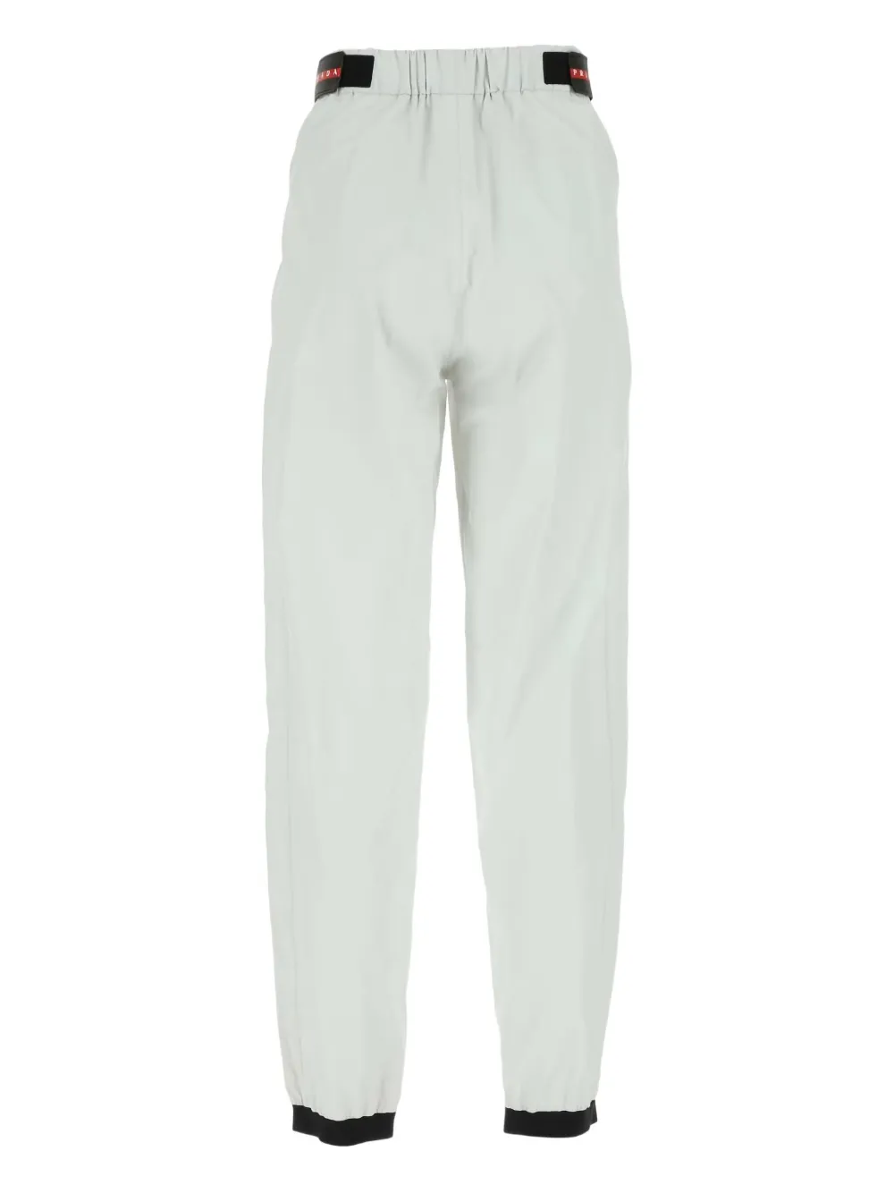 Prada elastic-waistband straight-leg trousers Wit