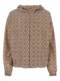 Prada geometric-print hooded jacket - Neutrals