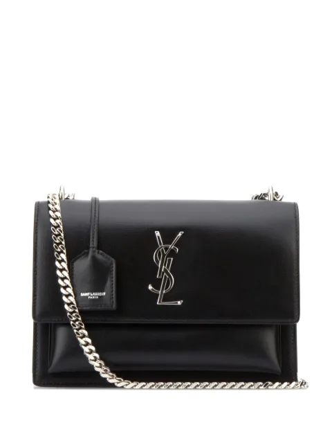 Saint Laurent logo-plaque chain-strap tote bag