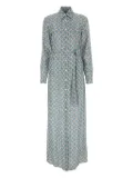 Prada geometric-print shirt dress - Blue