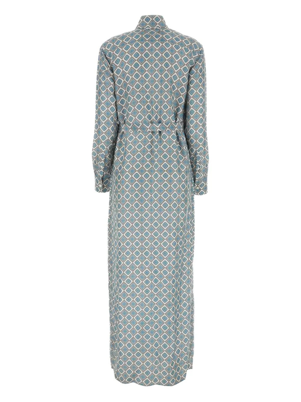 Prada geometric-print shirt dress Blauw