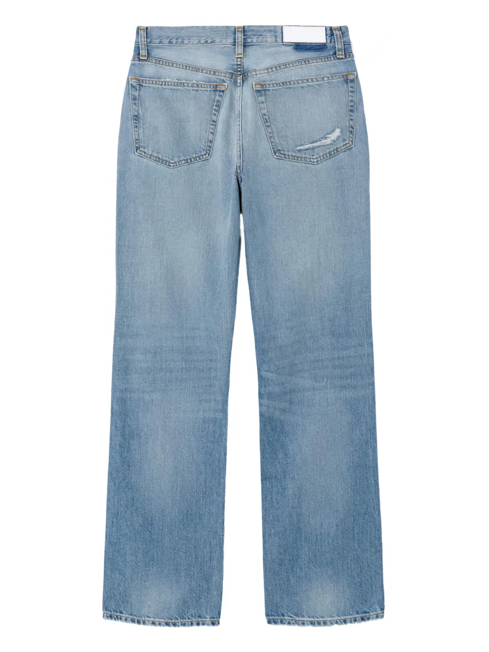 RE DONE 90s high-rise distressed jeans Blauw
