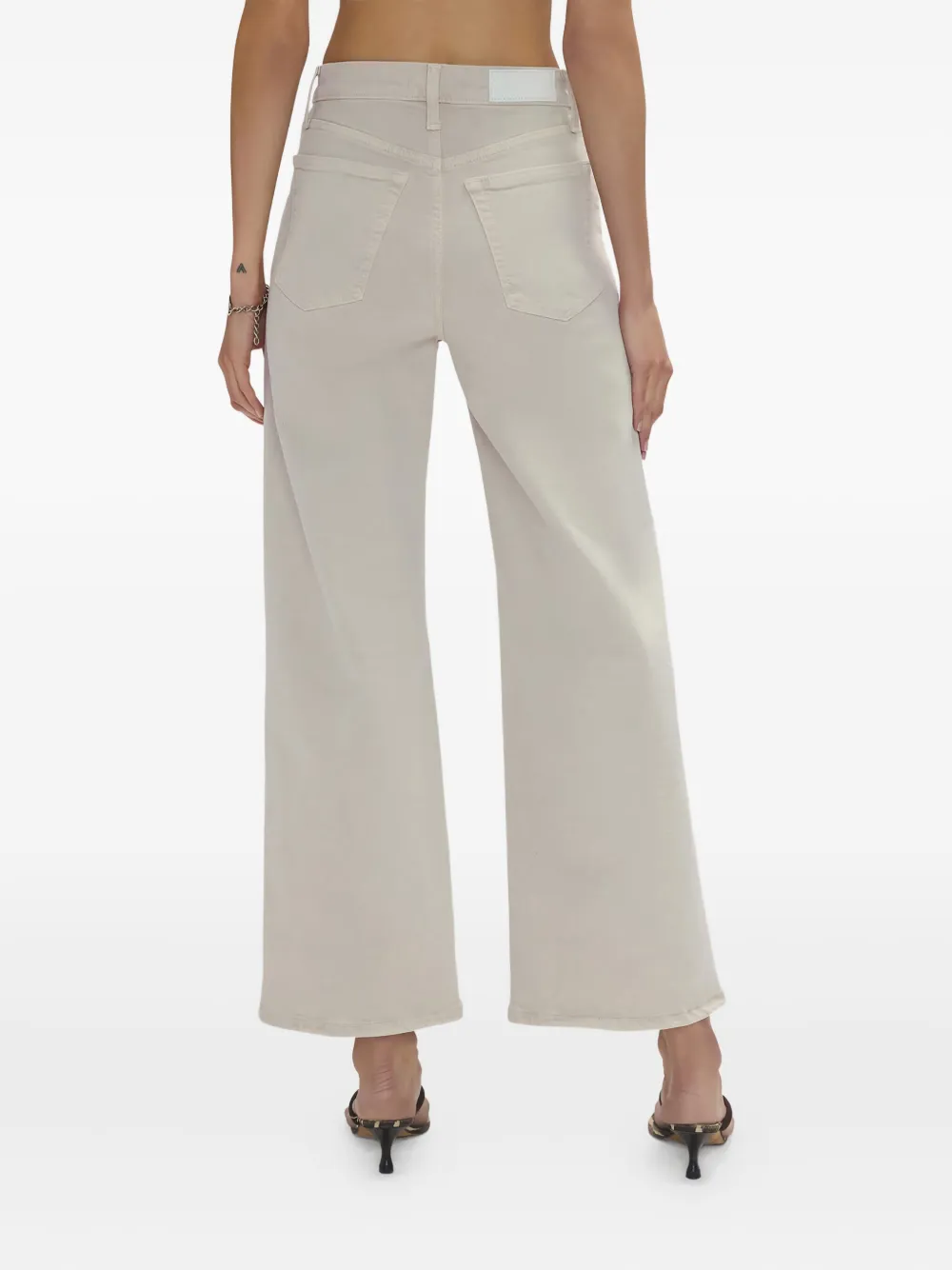 RE DONE high-rise jeans PEBBLE
