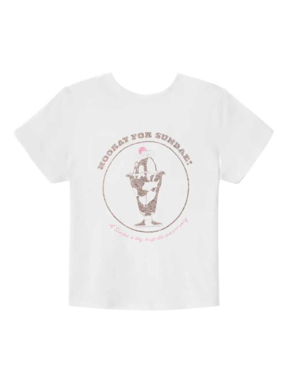 Re/done Sundae Graphic Tee In White