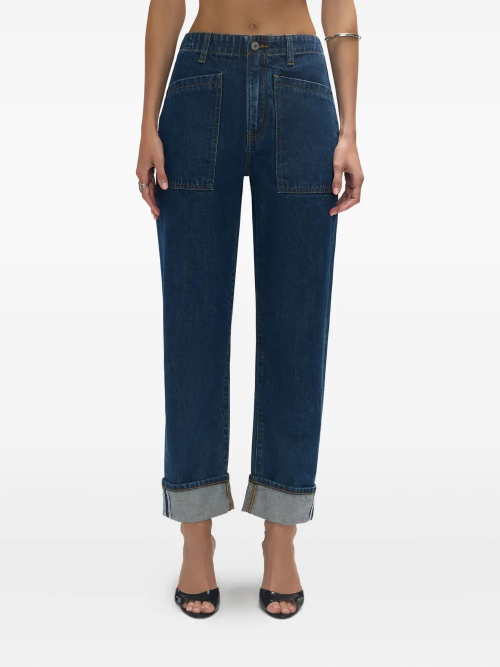 RE/DONE Bender double-pocket cuffed jeans - Blauw