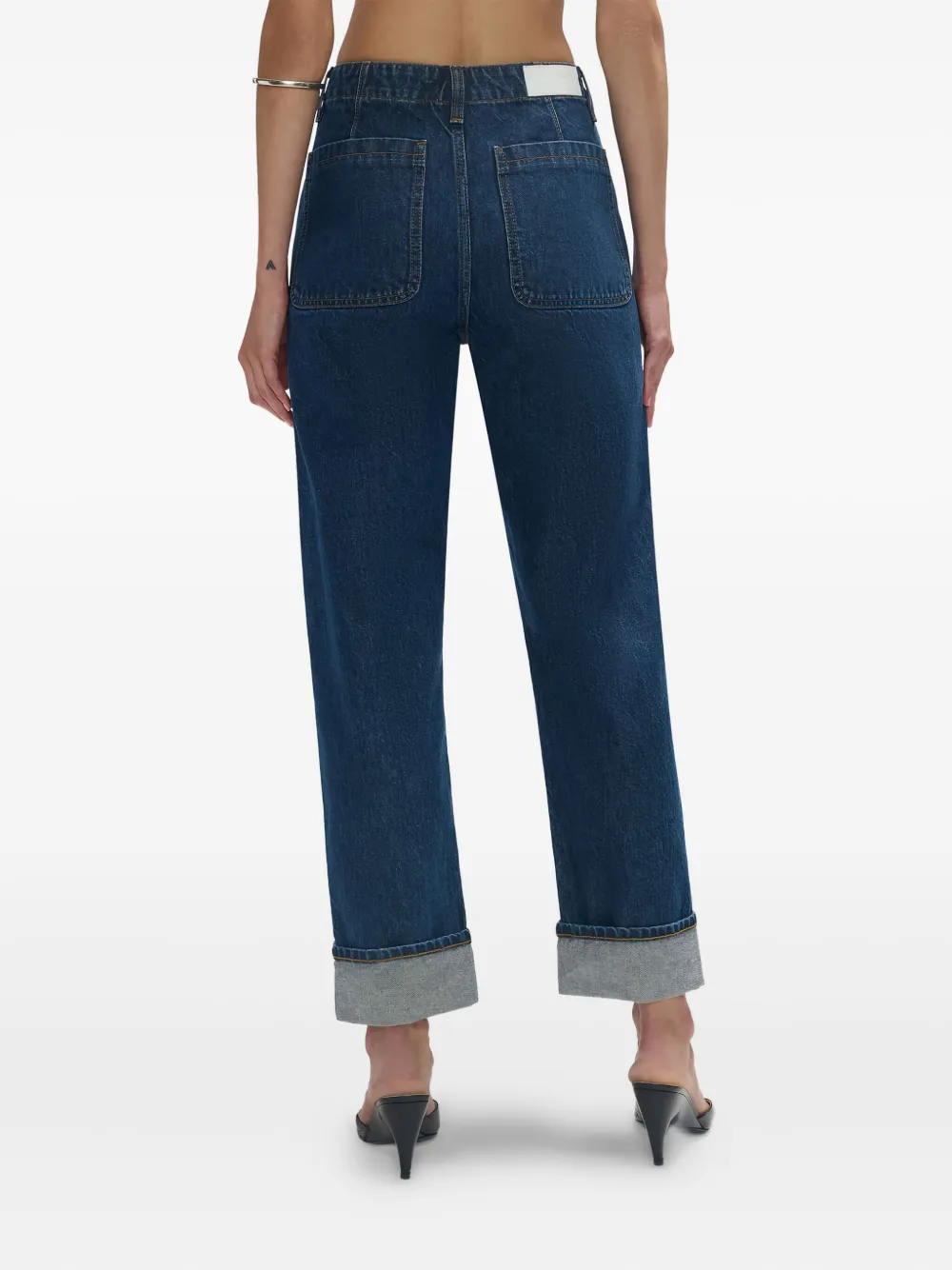 RE DONE Bender double-pocket cuffed jeans Blauw