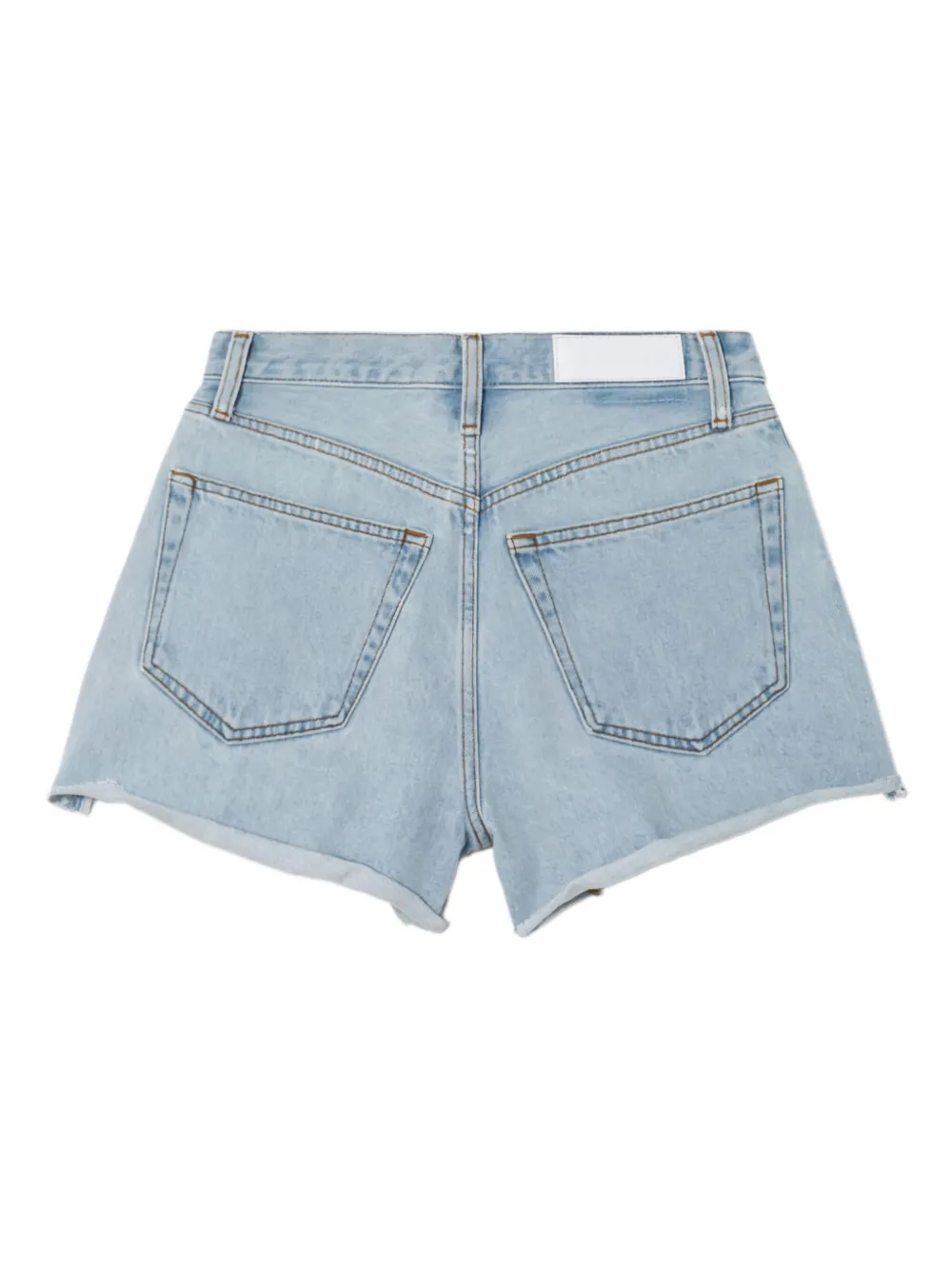 RE DONE 70s high-rise frayed shorts Blauw