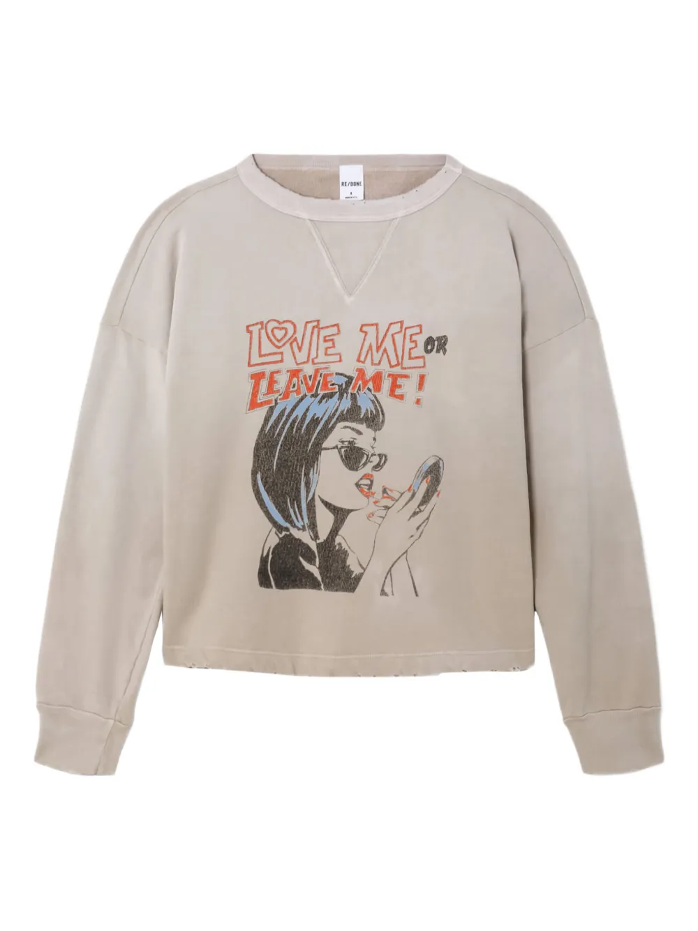 RE/DONE Love Me グラフィック スウェットシャツ - ニュートラル RE/DONE Love Me グラフィック スウェットシャツ - ニュートラル