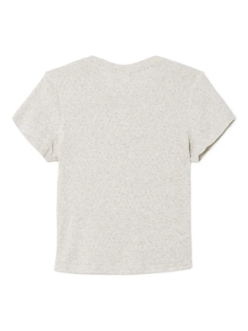 RE DONE pointelle short-sleeve tee Grijs