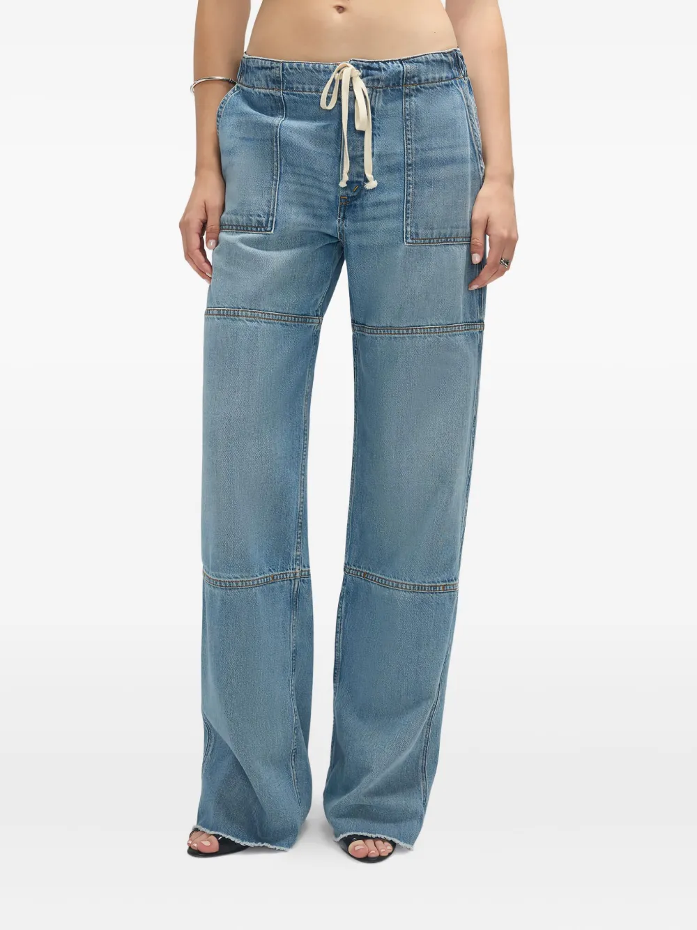 RE/DONE Beach panelled drawstring jeans - Blauw