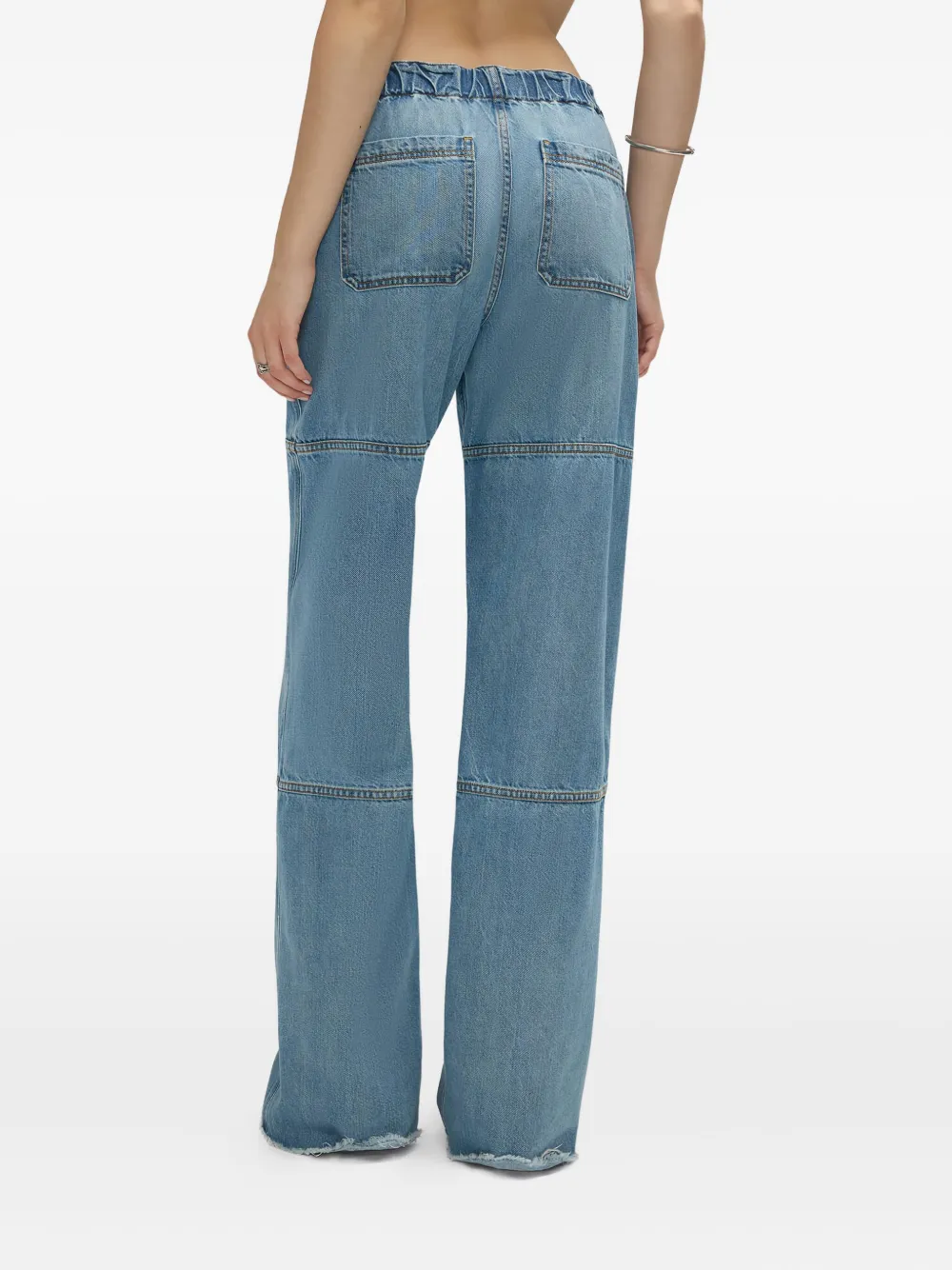 RE DONE Beach panelled drawstring jeans Blauw