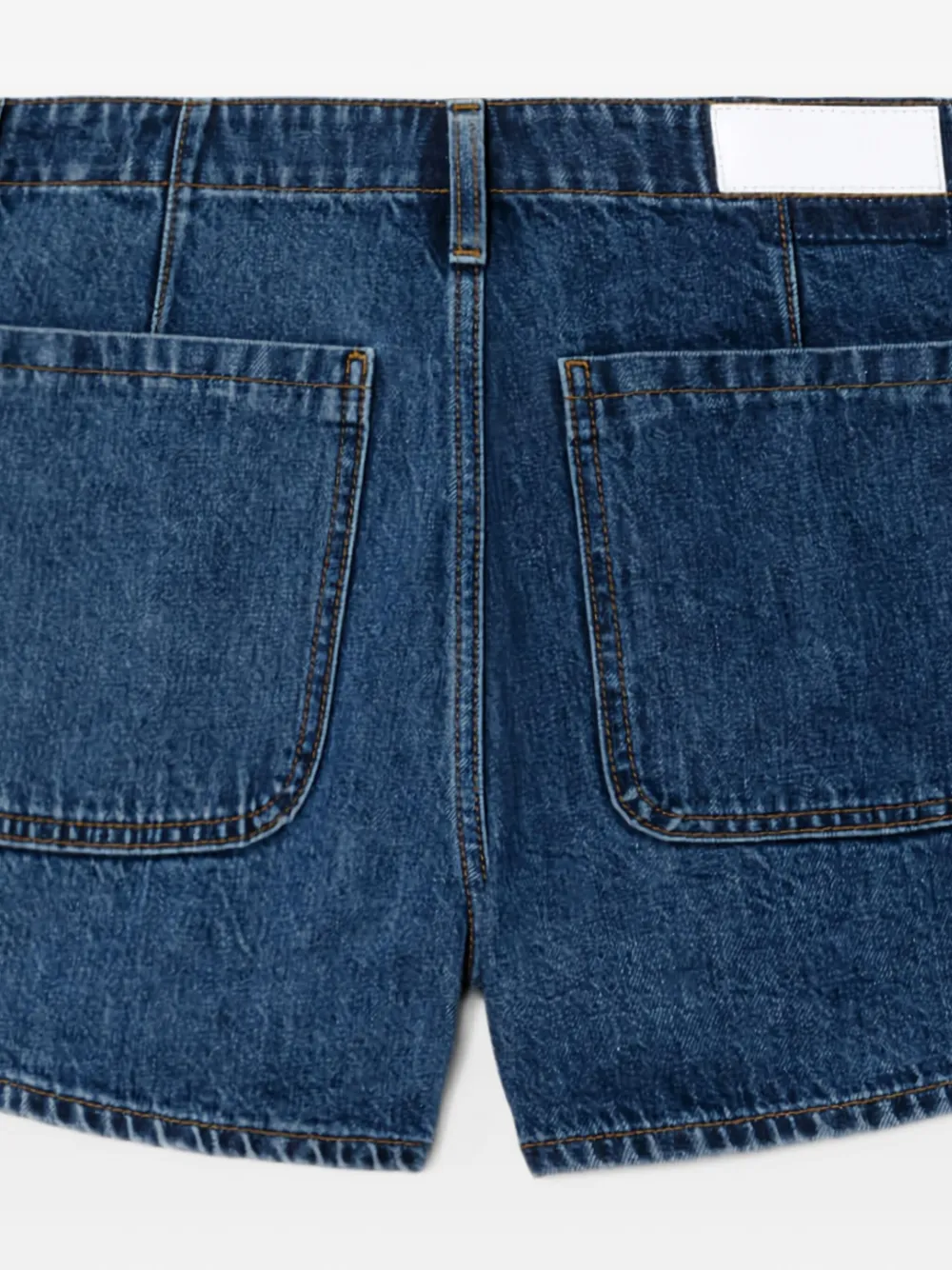 RE DONE The Bender pocket-detail denim shorts Blauw