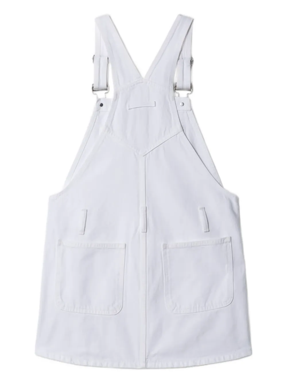 RE/DONE straps pocket mini dress - Wit