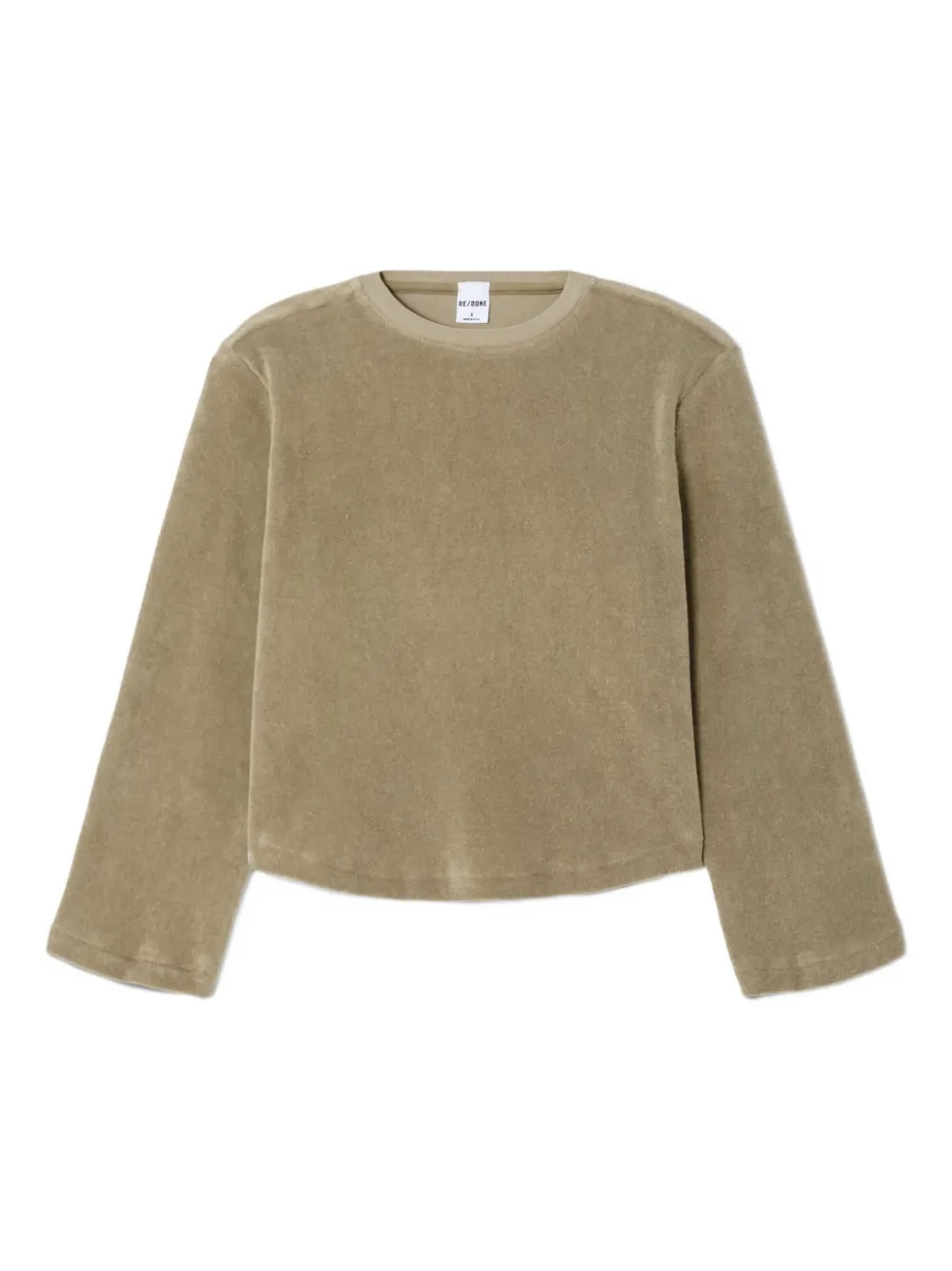 RE DONE long sleeve boxy tee Groen