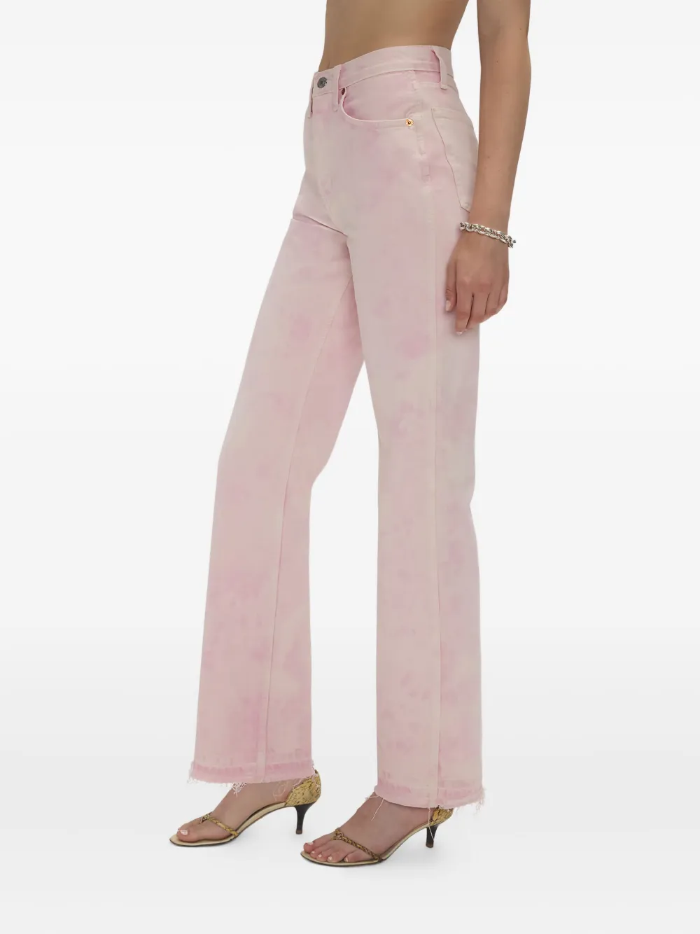 RE DONE 90s high-rise tie-dye jeans Roze