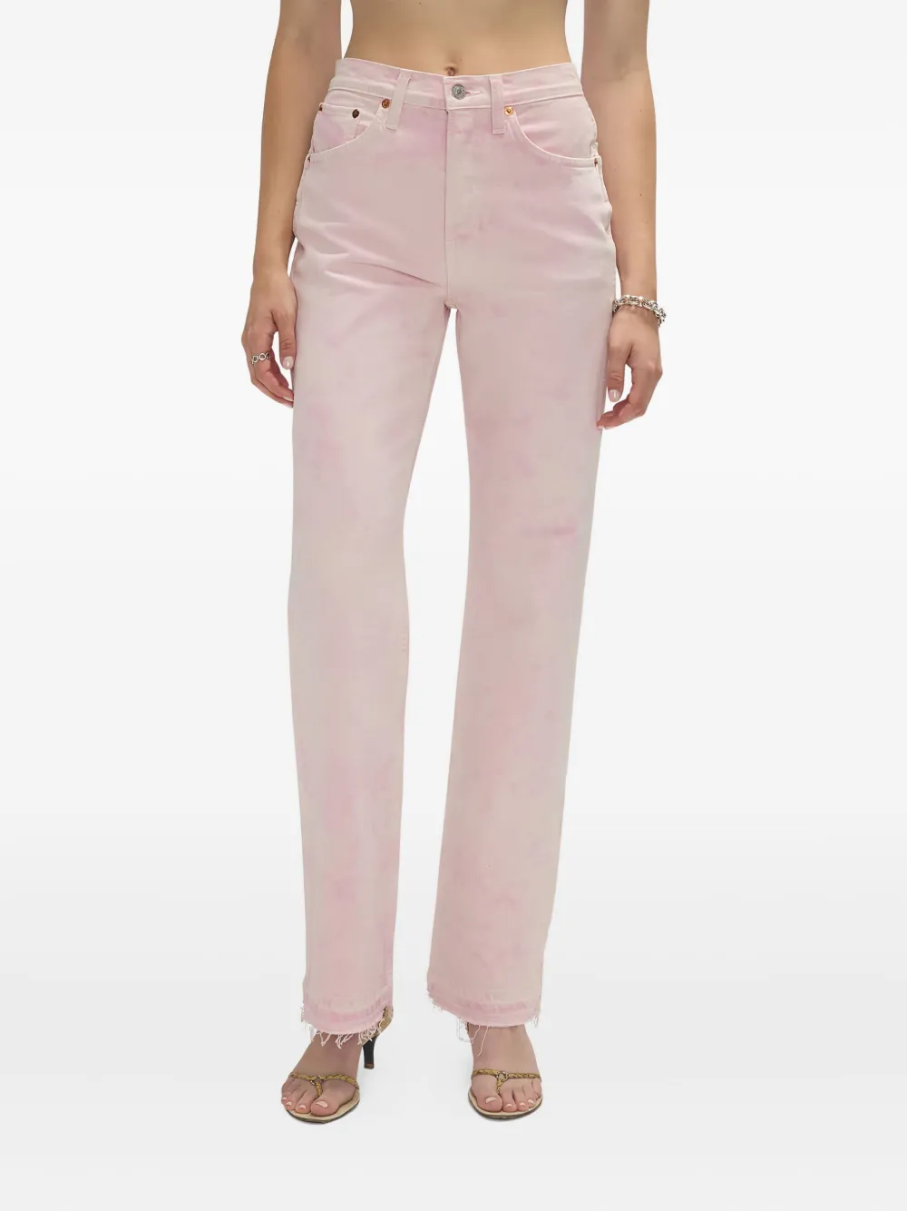 RE/DONE 90s high-rise tie-dye jeans - Roze