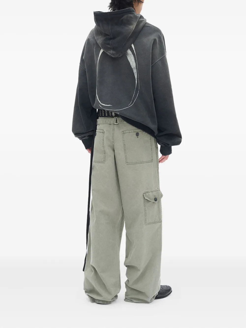Ann Demeulemeester cargo cotton trousers - Groen