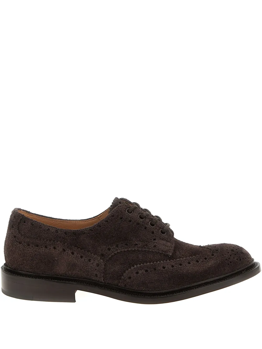 Tricker's Bourton suede lace-up oxford shoes Brown