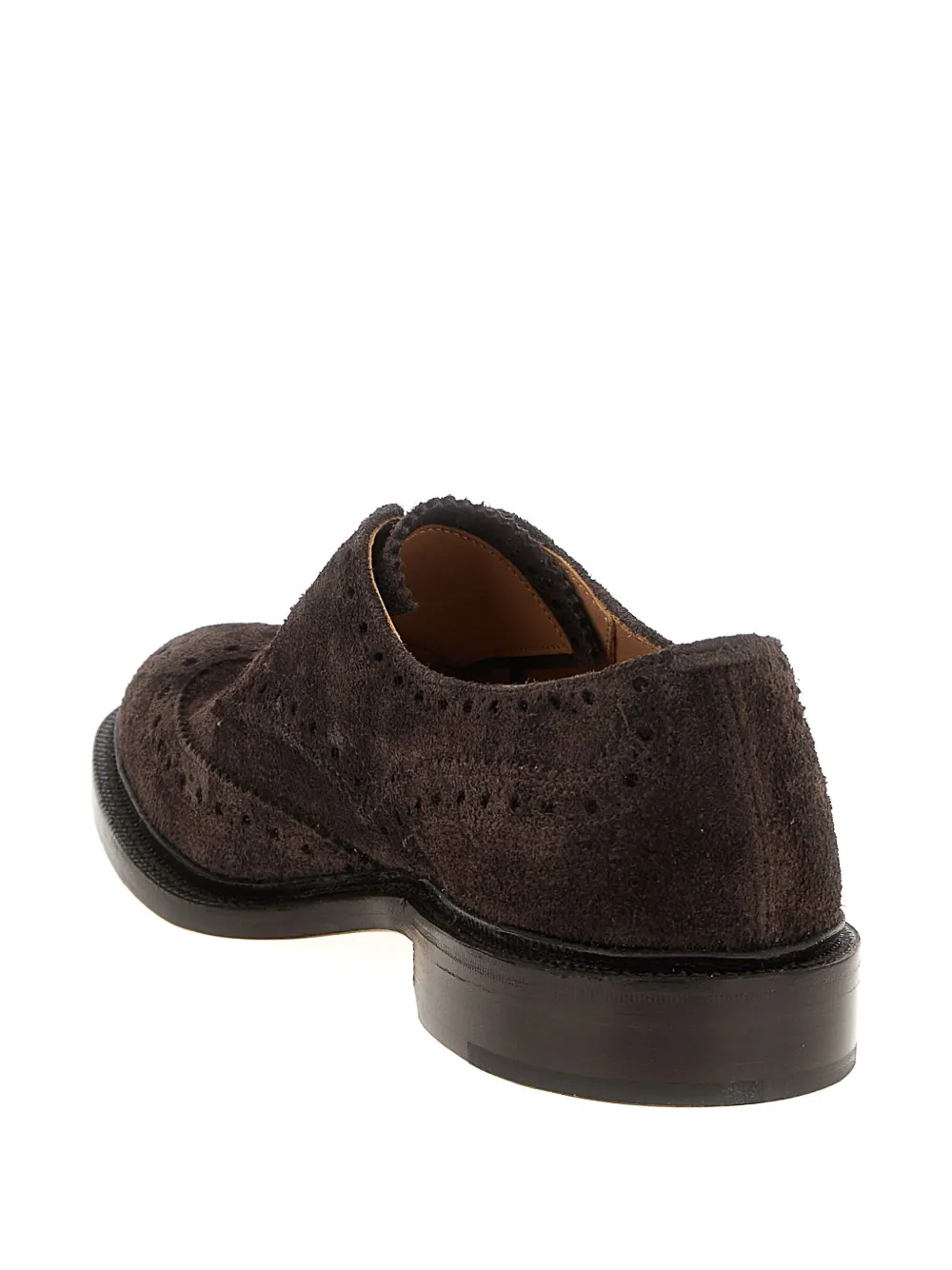 Tricker's Bourton suede lace-up oxford shoes Brown
