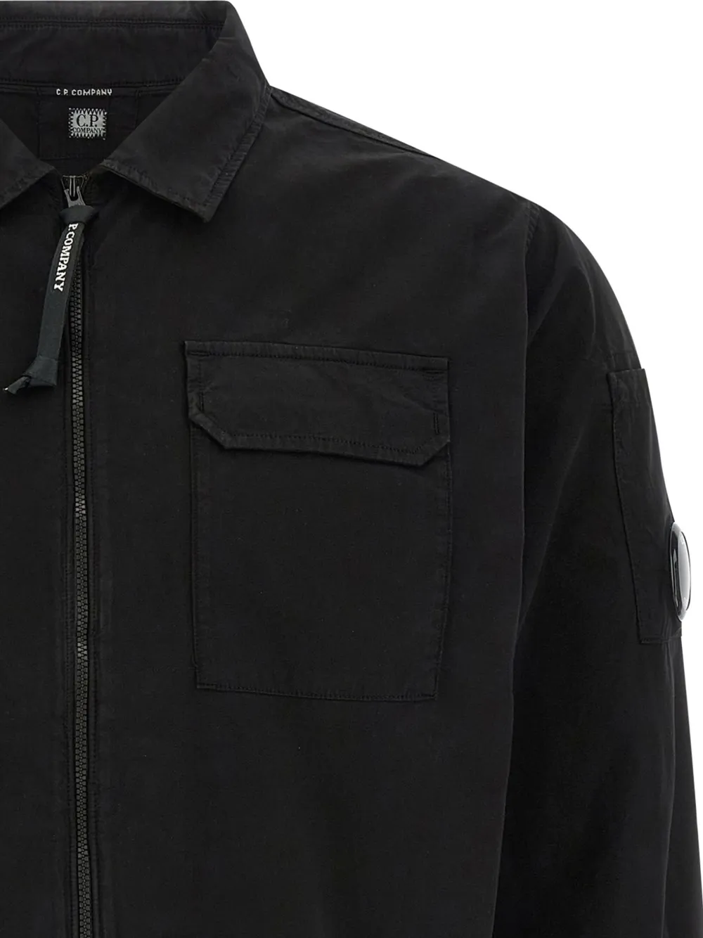C.P. Company zipped long-sleeved jacket Zwart