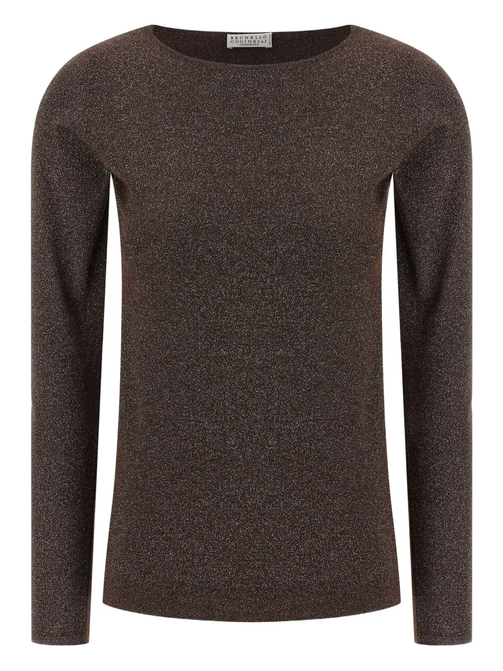 Brunello Cucinelli lurex crew-neck sweater Bruin