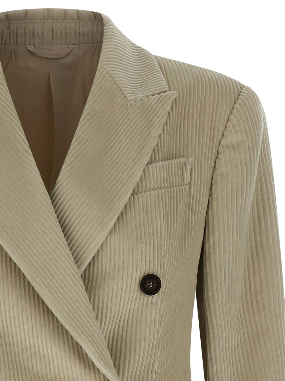 Brunello Cucinelli corduroy double-breasted jacket Bruin