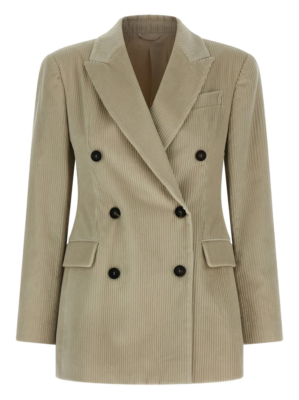 Brunello Cucinelli corduroy double-breasted jacket Bruin