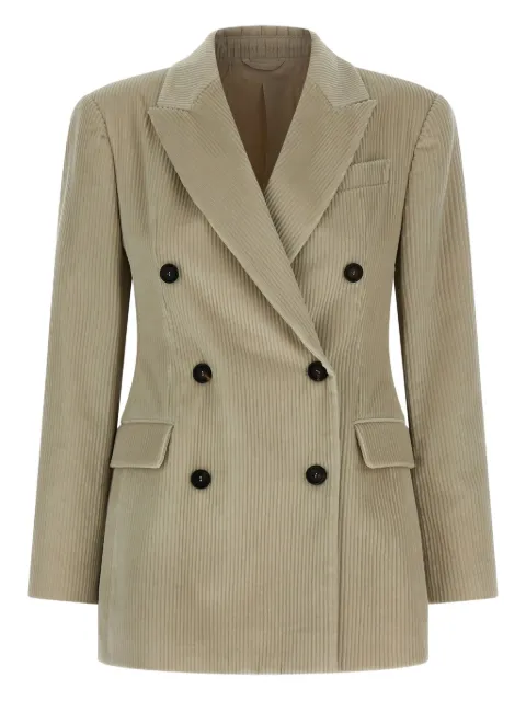 Brunello Cucinelli corduroy double-breasted jacket