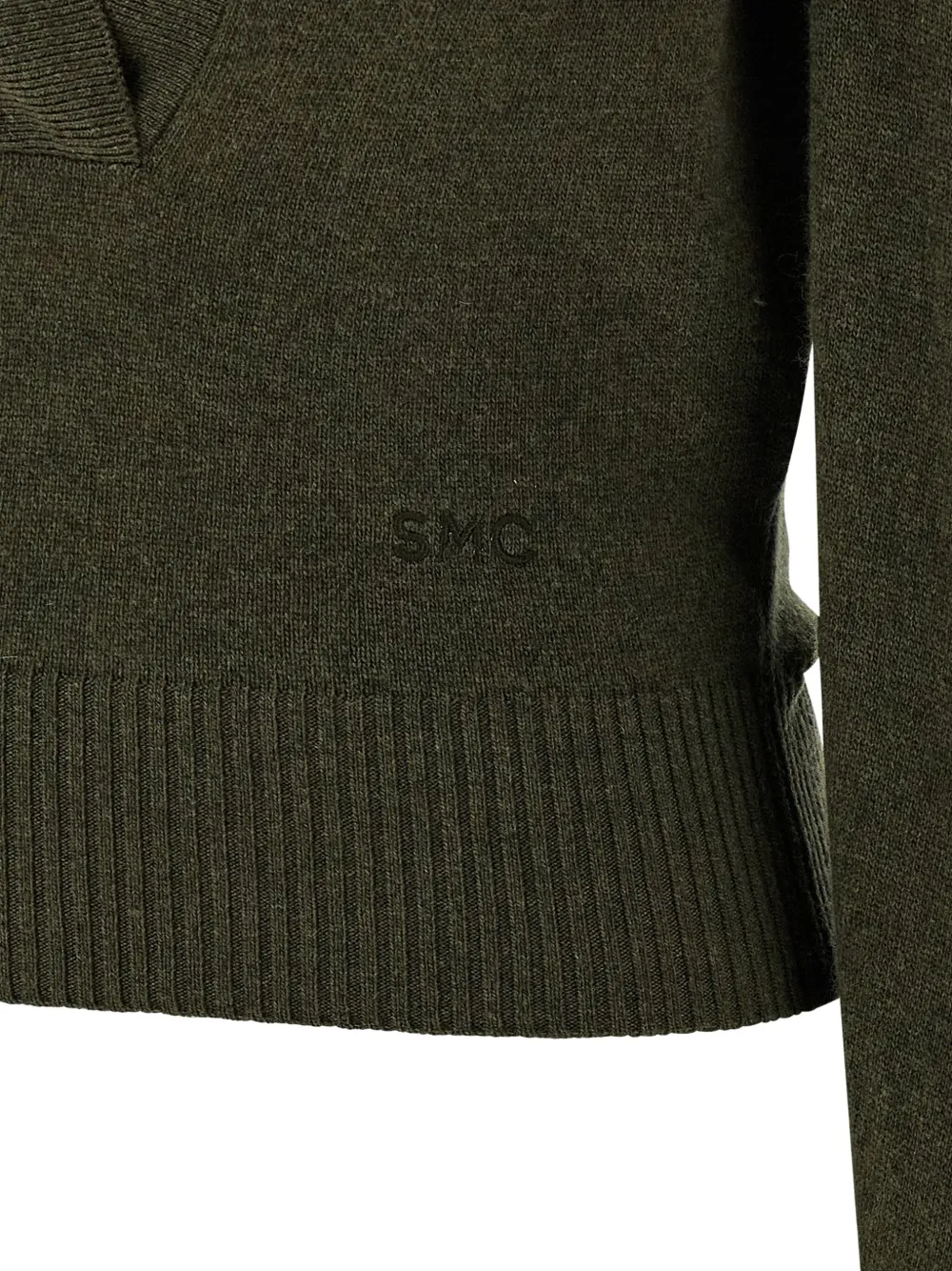 Stella McCartney hooded V-neck sweater Groen