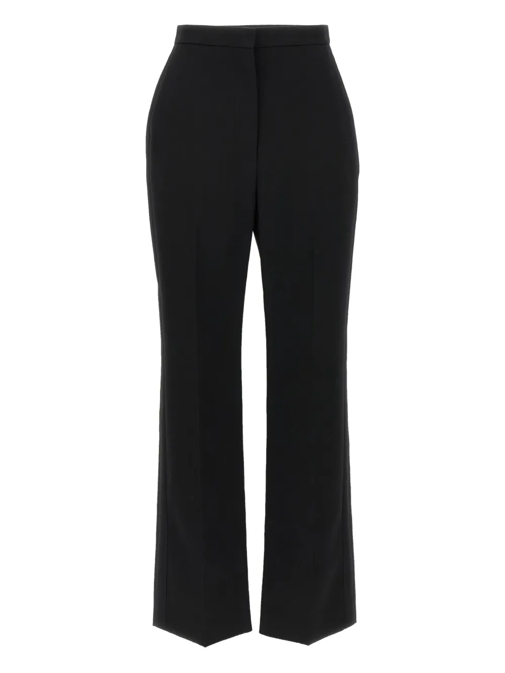 satin-band wool trousers