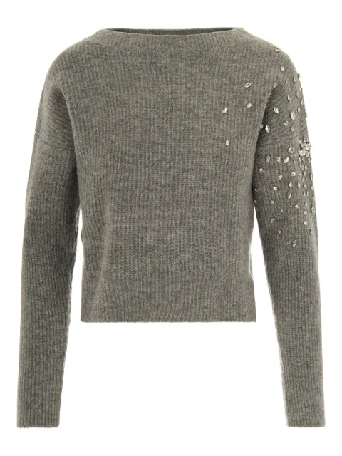 LIU JO embellished ribbed sweater
