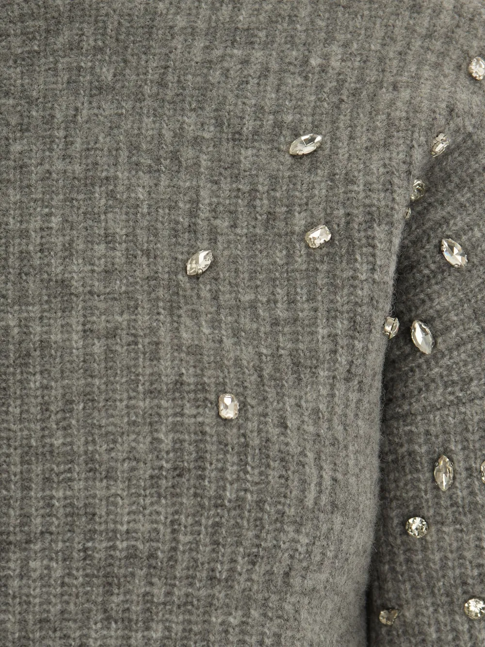 LIU JO embellished ribbed sweater Grijs