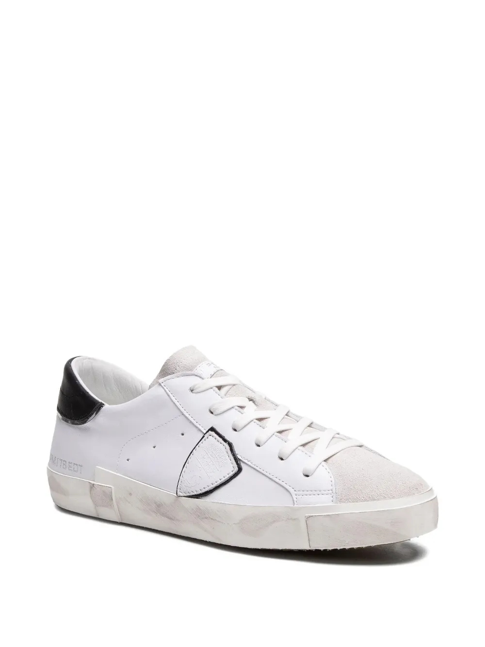 Philippe Model Paris leather suede sneakers NERO BIANCO