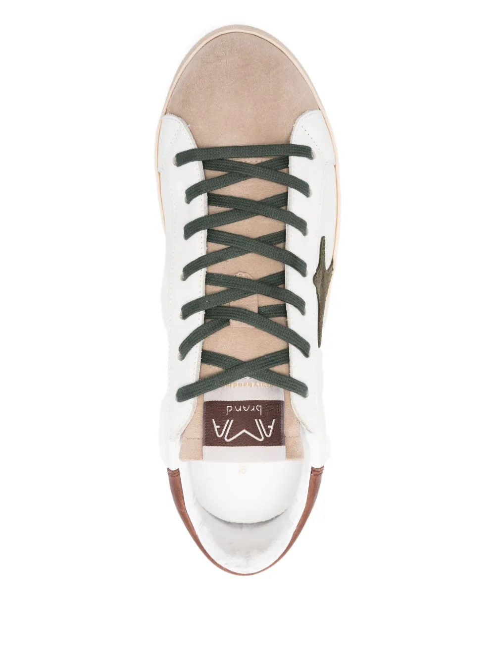Ama Brand suede star sneakers White
