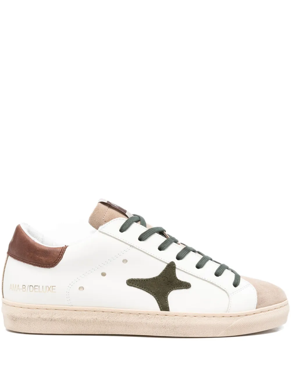 Ama Brand Suède sneakers met ster Wit
