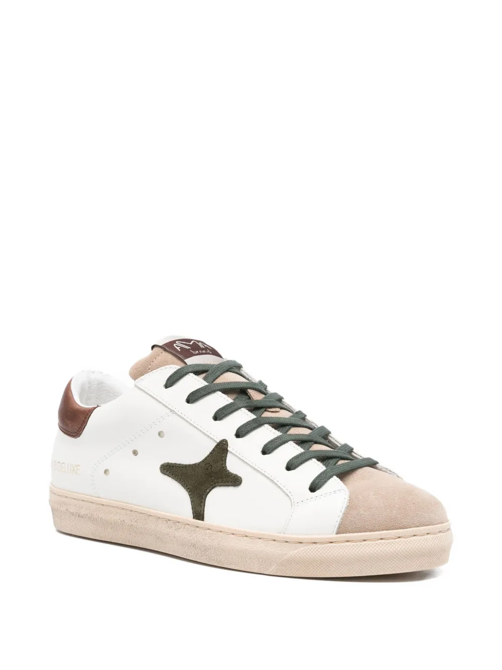 Ama Brand suede star sneakers White