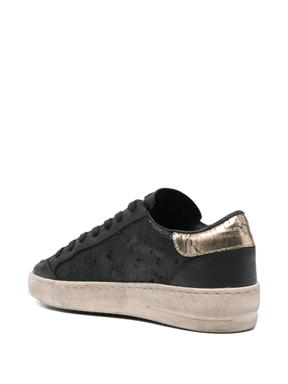 Ama Brand Leren sneakers met ster Zwart