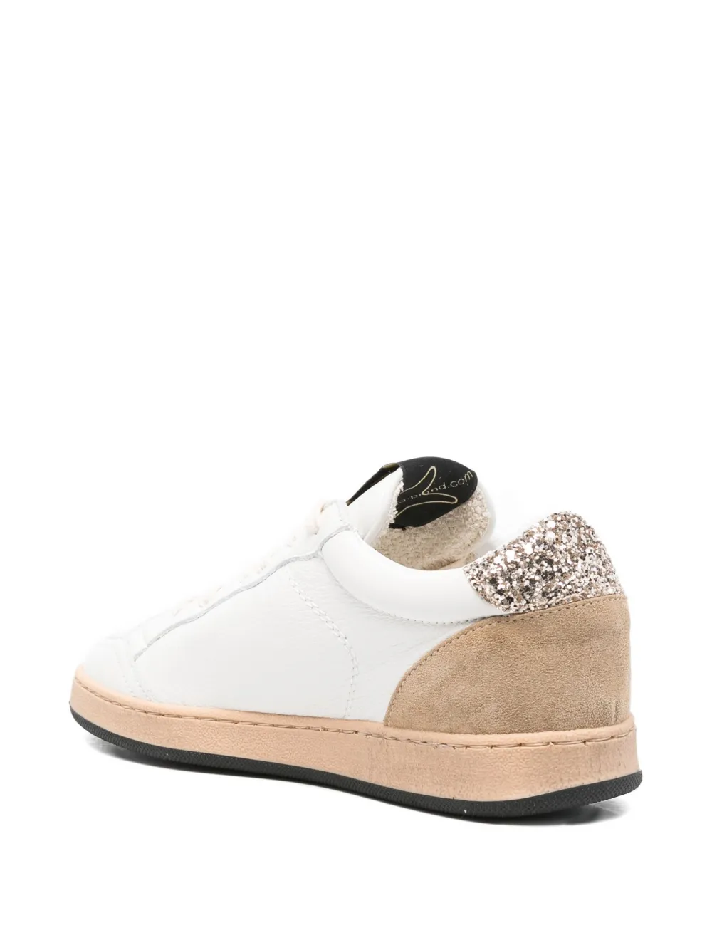 Ama Brand Sneakers met vlak met glitters en ster Wit