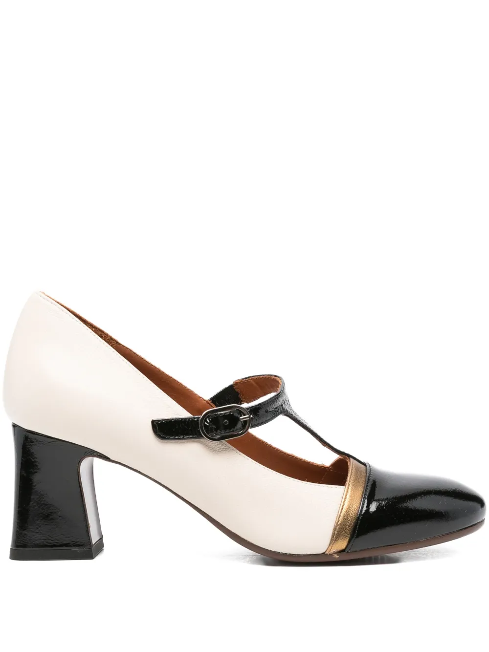 Chie Mihara 70mm T-bar block-heel pumps Black