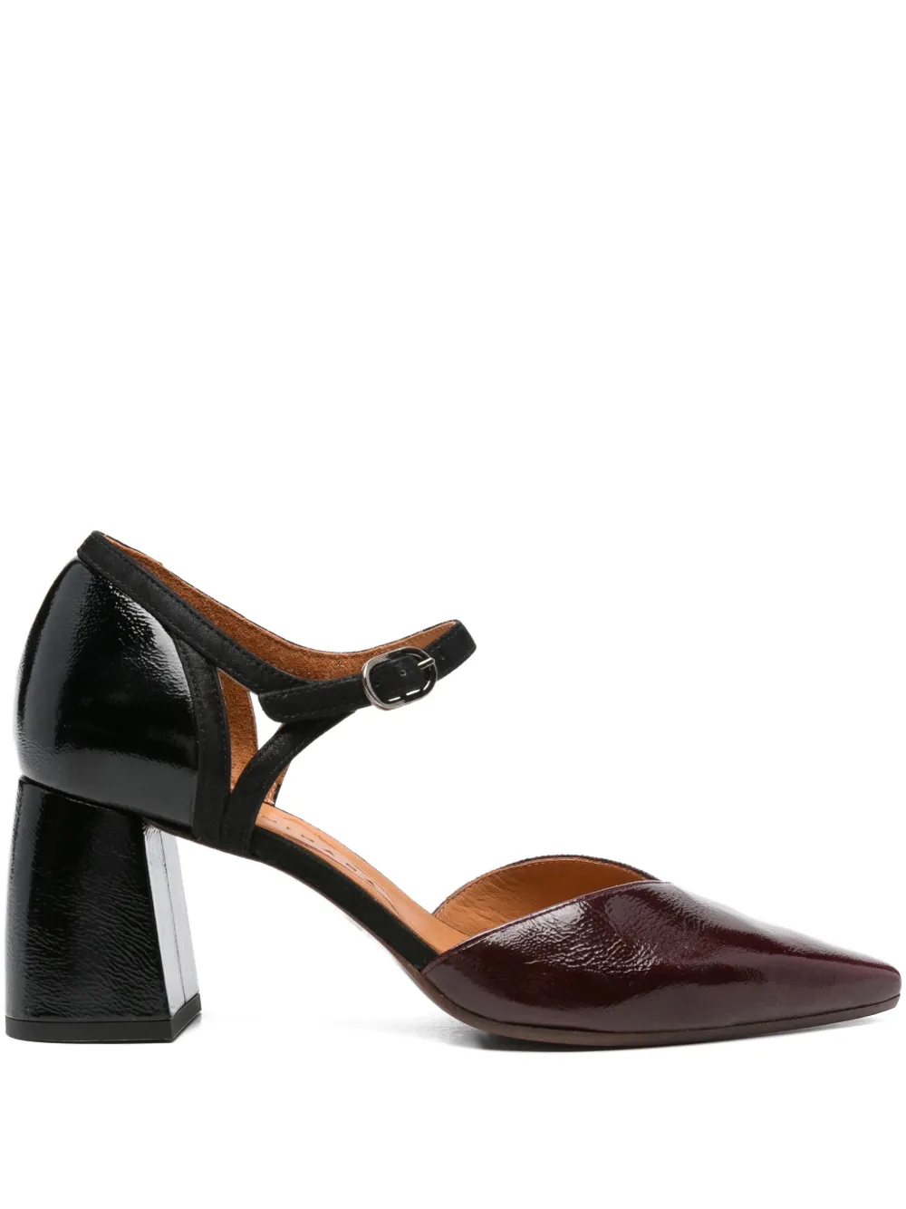 Chie Mihara 75mm block-heel ankle-strap pumps Red