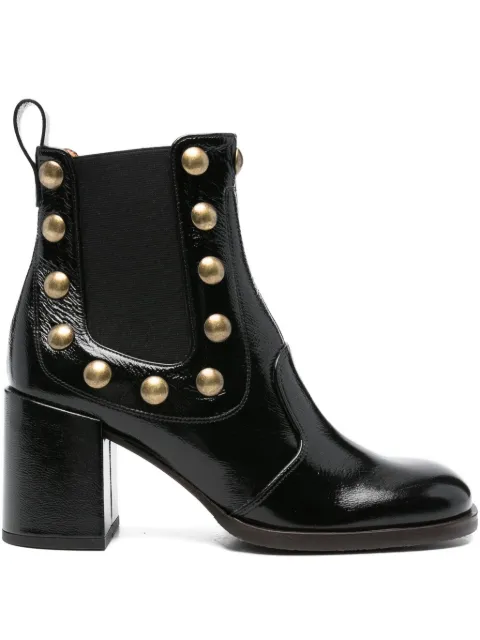 Chie Mihara 75mm embellished block-heel ankle boots