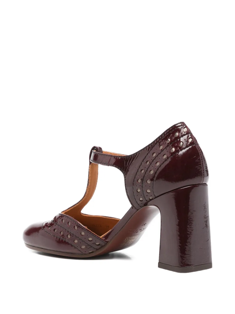 Chie Mihara 80mm Mante T-bar Perforated Pumps In Red