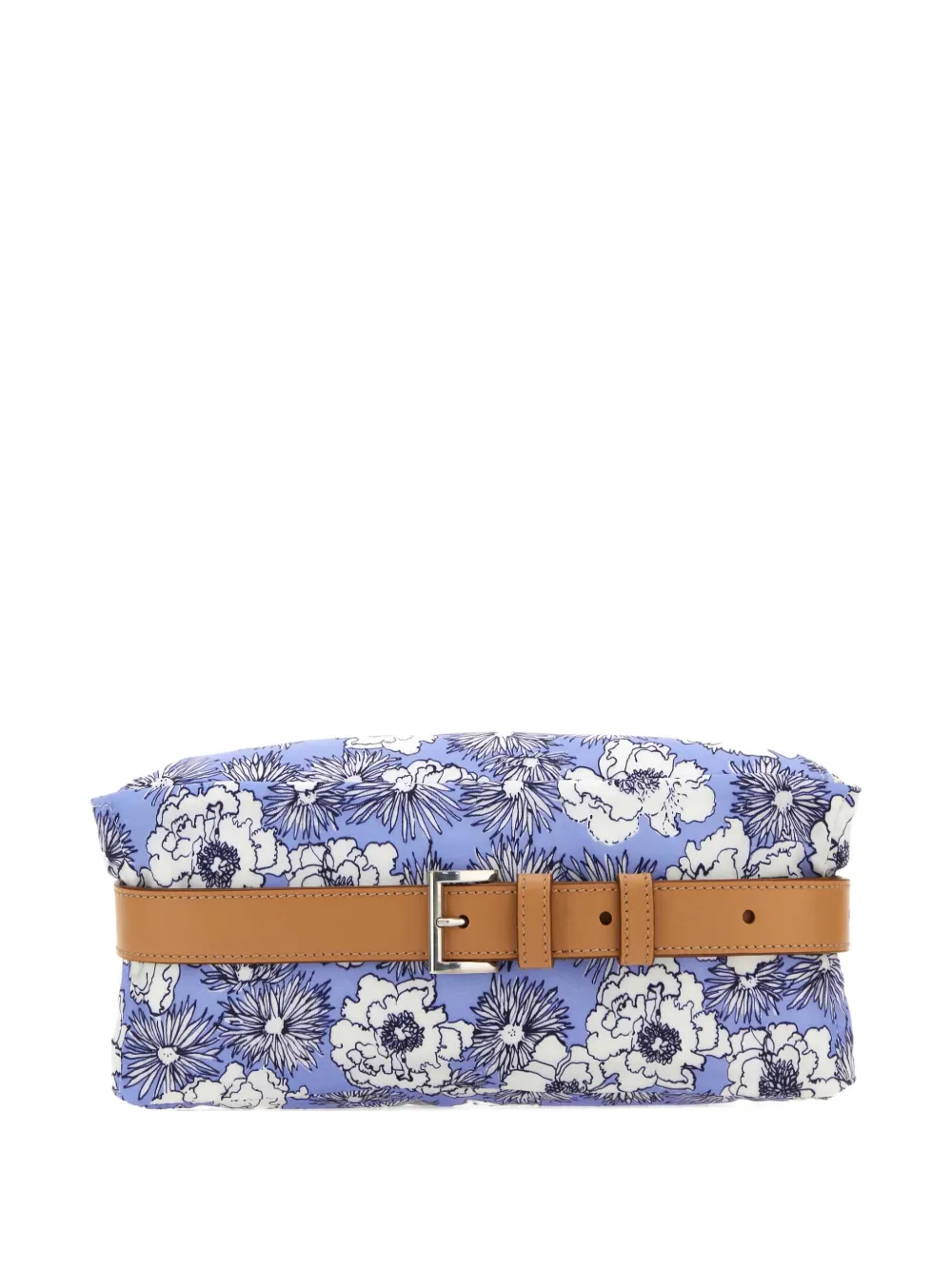 Prada floral-print belt bag Blauw