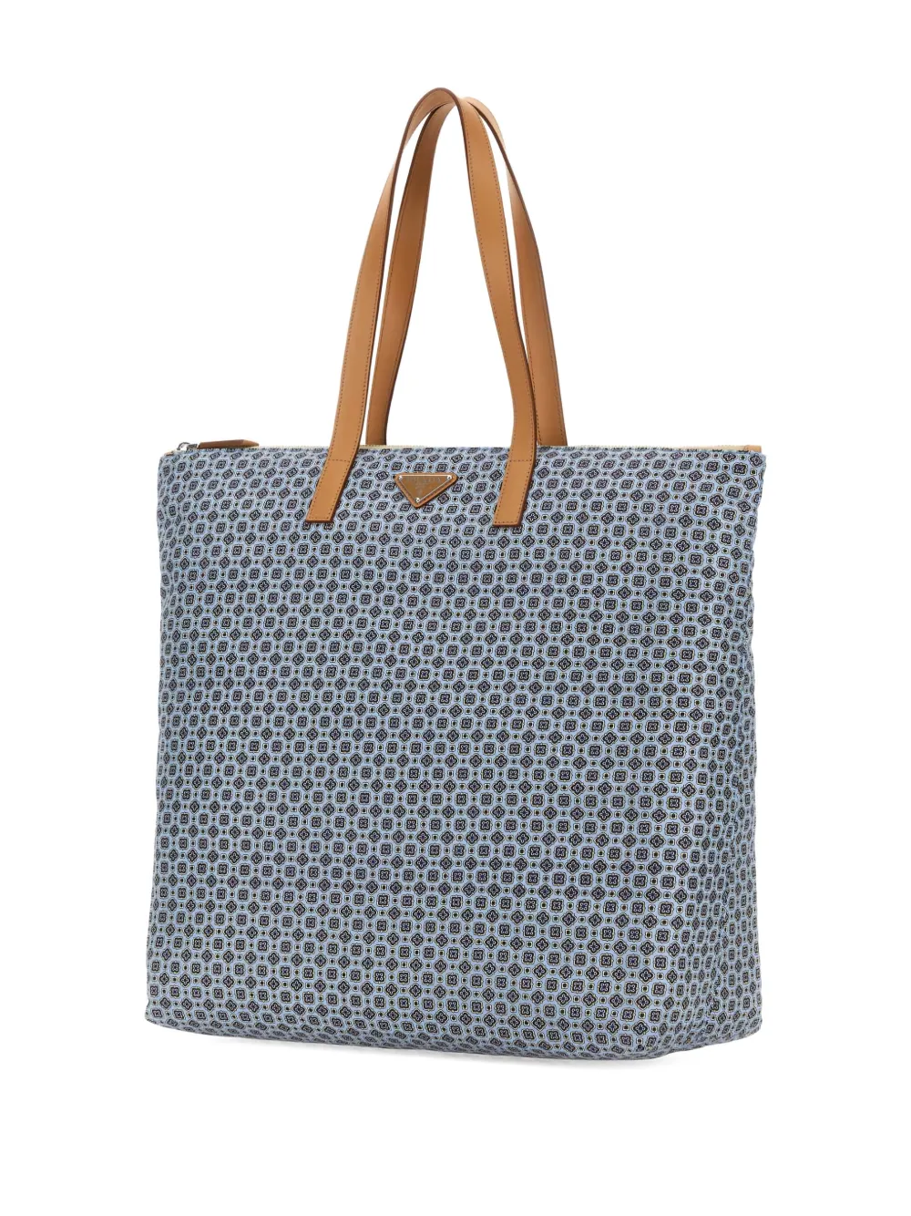 Prada large geometric-pattern tote bag Blauw