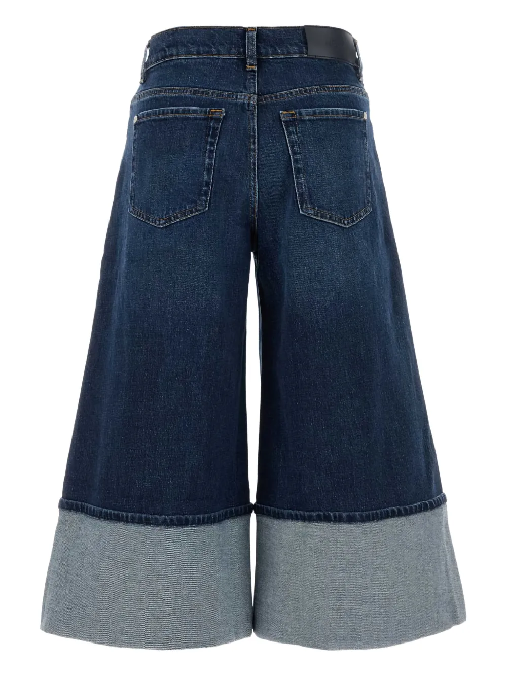 7 For All Mankind Mankind wide-leg cuffed jeans - Blauw