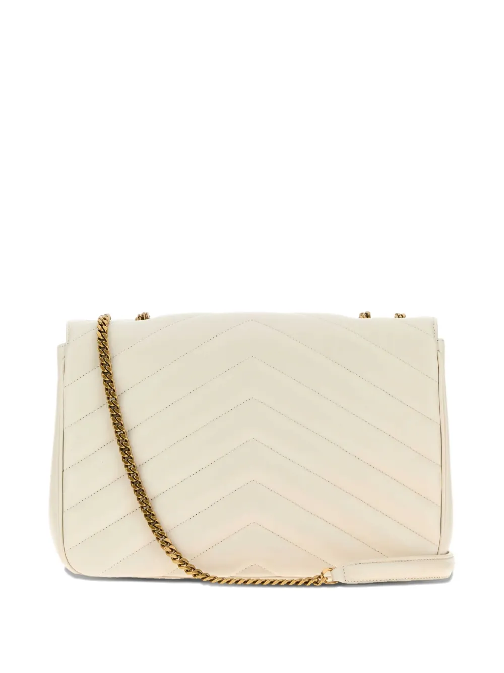  Saint Laurent Chevron-quilted Chain Bag - Neutrals 
