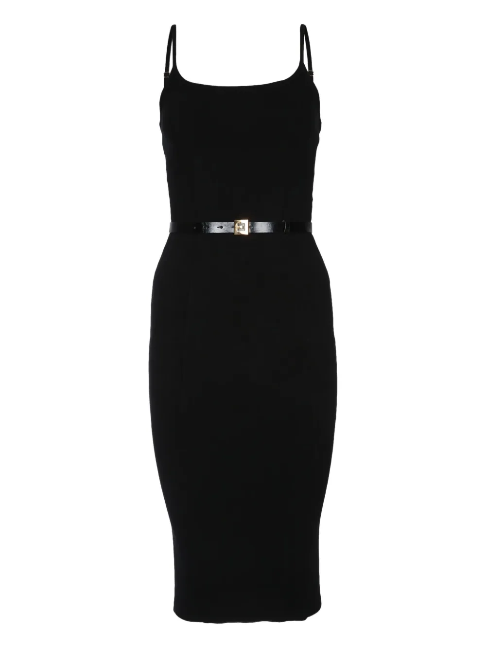 Elisabetta Franchi belted knit dress Zwart